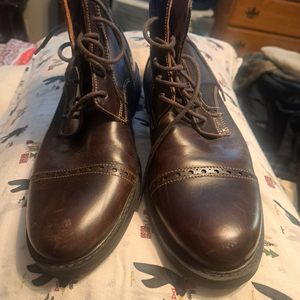 Clarks Dark Brown Leather Lace-Up Boots